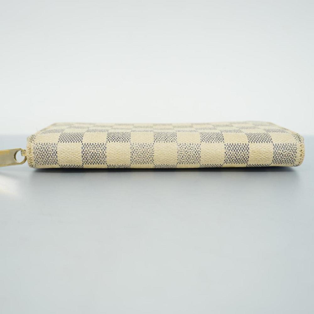Louis Vuitton Long Wallet Damier Azur Zippy N60019 White Men's Women's - Picture 2 of 15